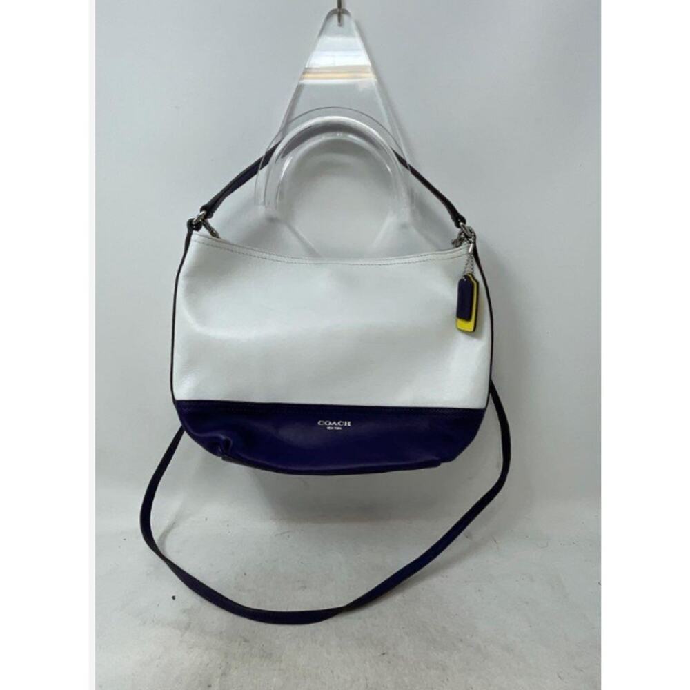 Coach White and Purple Two-Tone Crossbody Bag